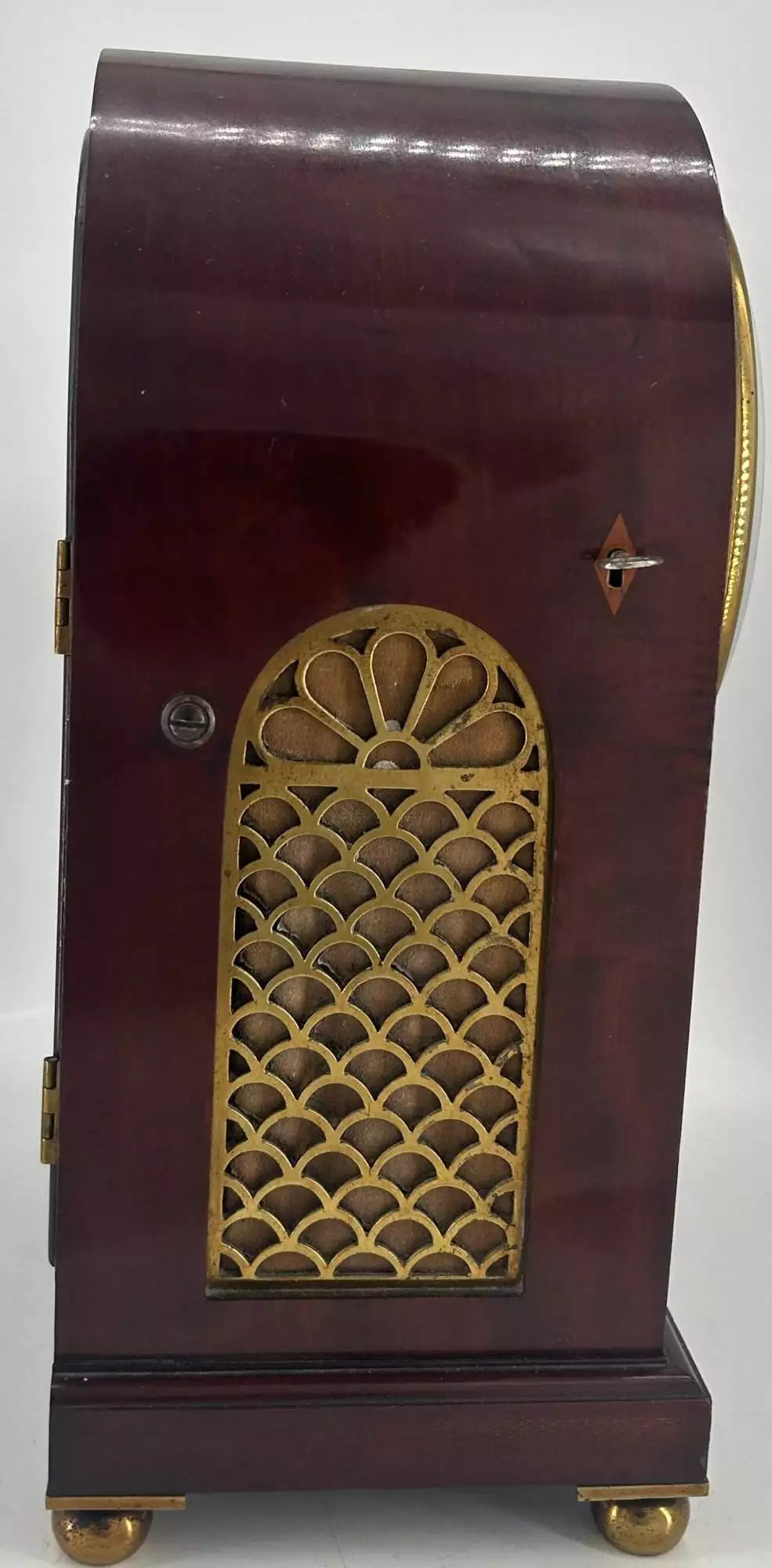 Fabulous Victorian English Mahogany Architectural cased twin Fusee Bracket Clock - ca1840, view 12