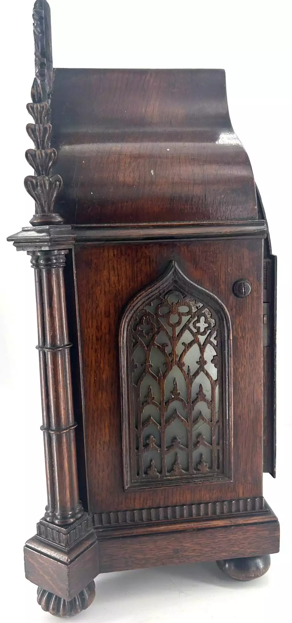 Rare Victorian Antique French Champleve figural Boulle Mantel Clock C1860, view 3