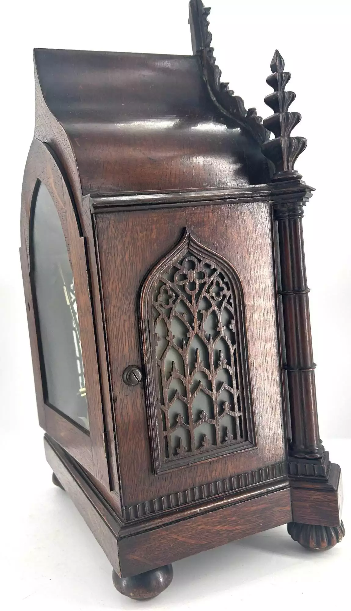 Rare Victorian Antique French Champleve figural Boulle Mantel Clock C1860, view 6
