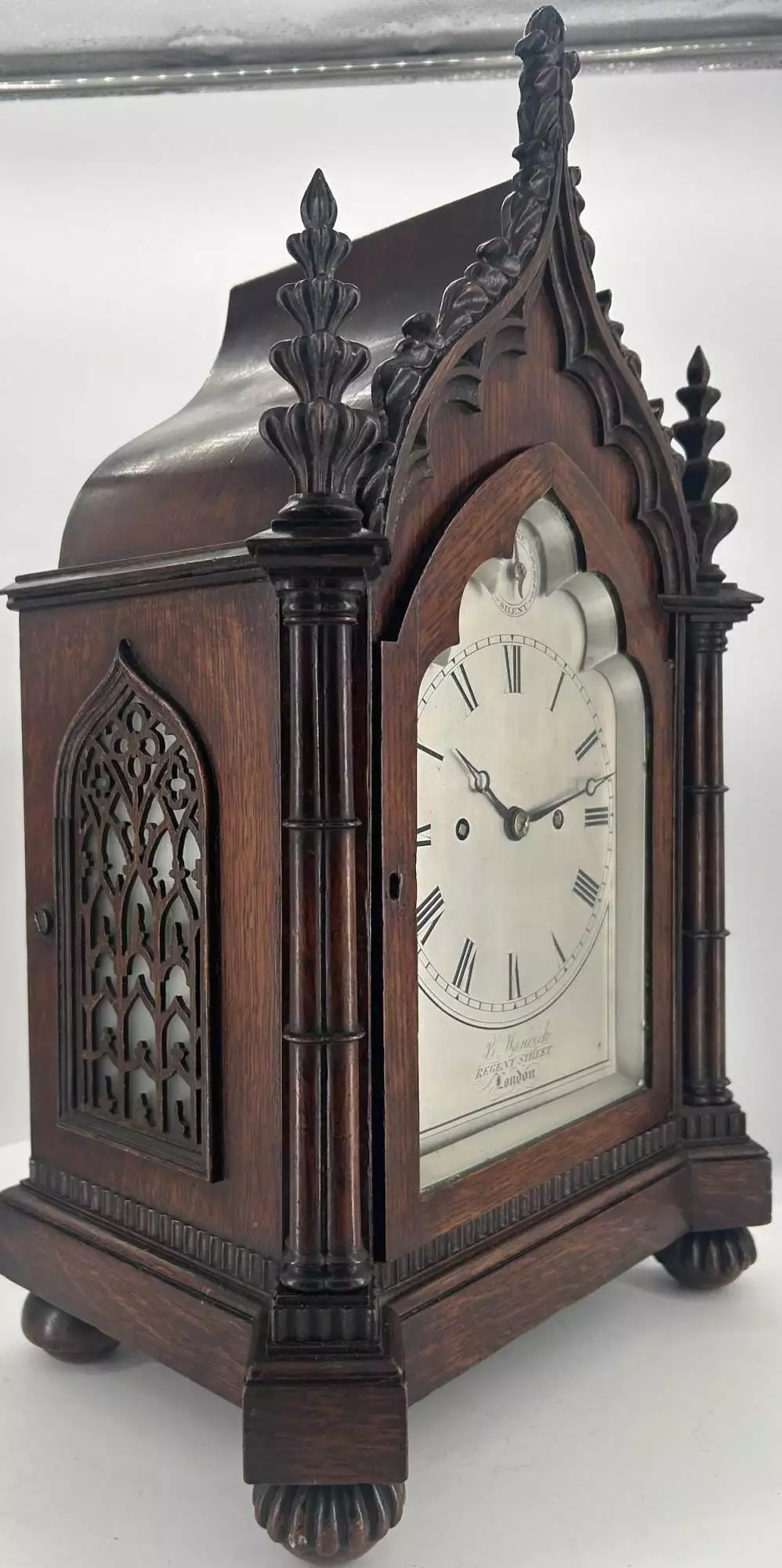 Rare Victorian Antique French Champleve figural Boulle Mantel Clock C1860, view 8