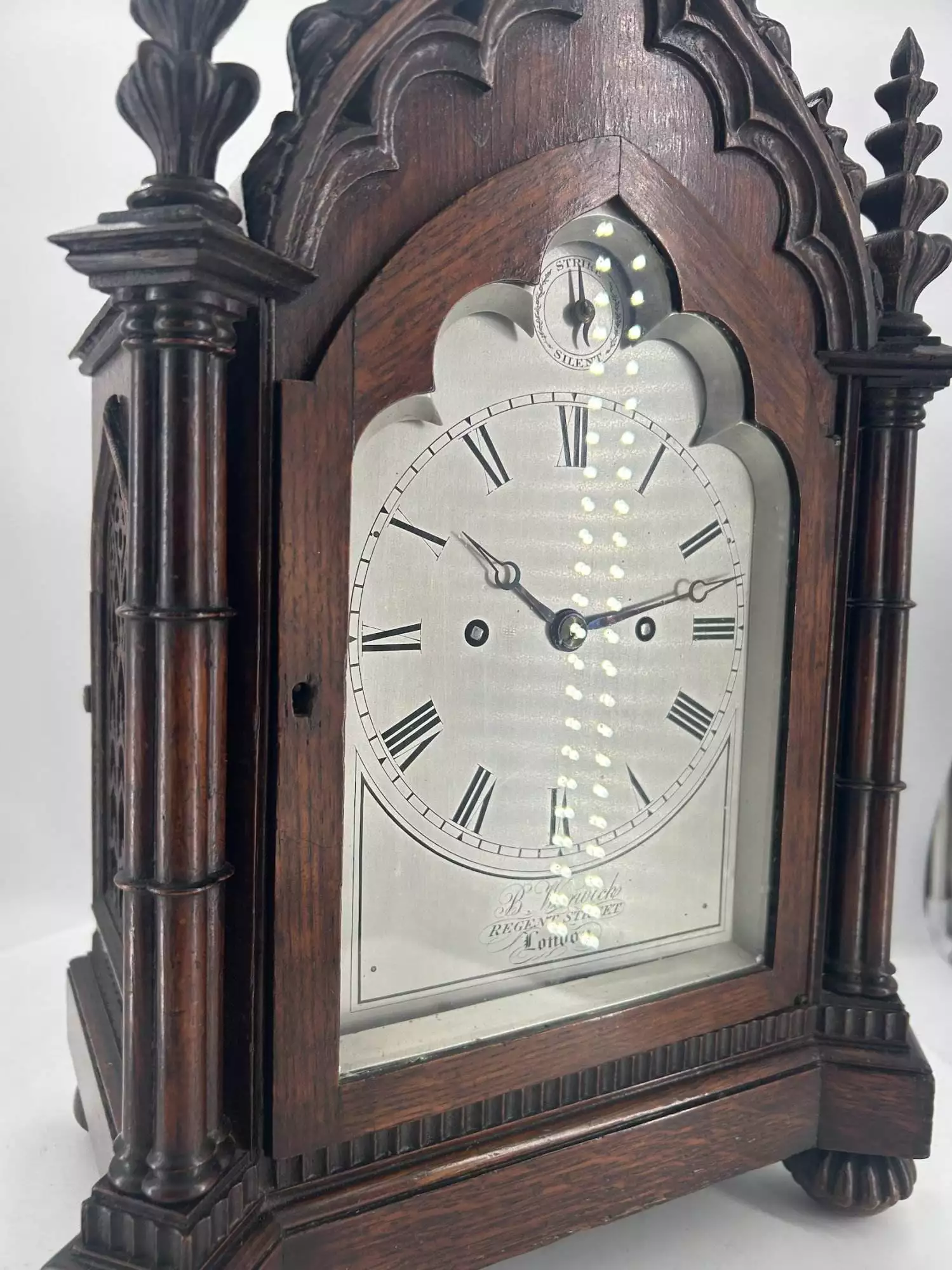 Rare Victorian Antique French Champleve figural Boulle Mantel Clock C1860, view 9
