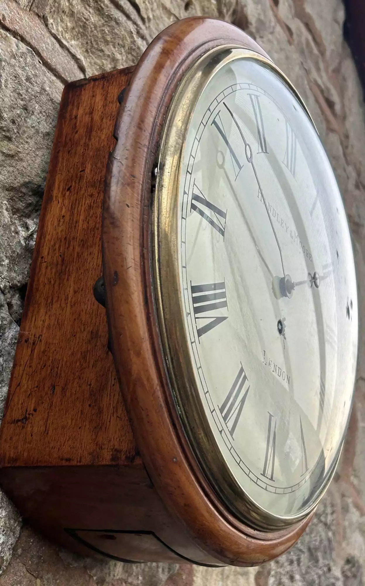 Fantastic single Fusee Wall Clock - ca 1880, view 4