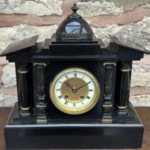 Beautiful Chinoiserie Miniature Mantel Clock - Ca 1900, view 2