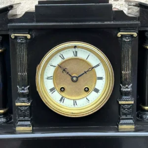 Fabulous French Hand Painted Porcelain Mantel Clock - Ca 1840