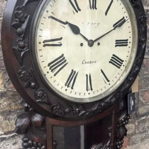 Incredible English Double fusee Grandmother Clock, Ca 1900, view 2