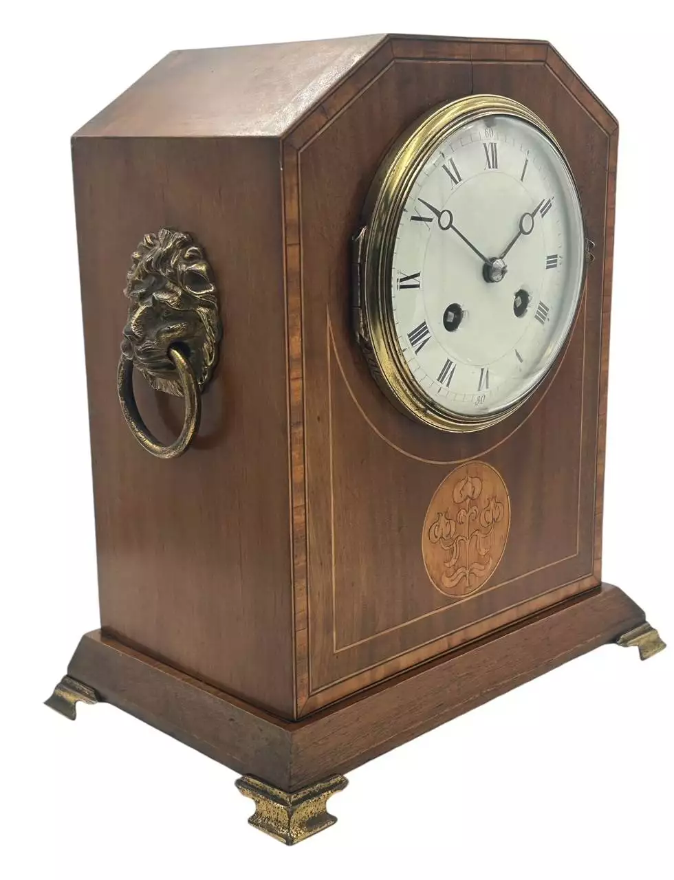 Edwardian inlaid bracket clock