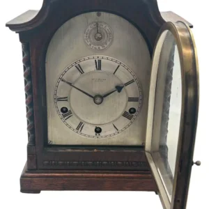 Gorgeous Edwardian French Inlaid Balloon Shaped Mantel Clock, 8 Day Clock