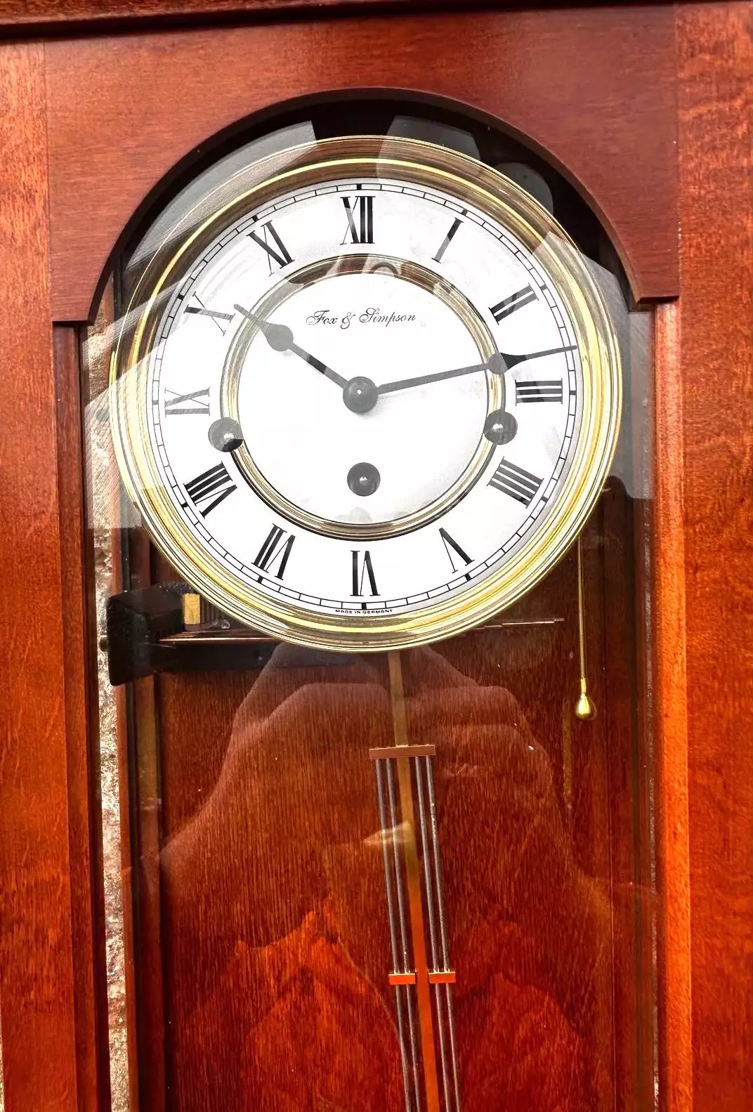 Vintage Fox and simpson Veinna wall clock, Westminster chime, view 5