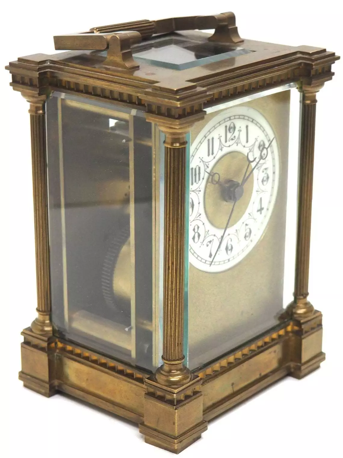 Rare French Carriage Clock With Sweeping Hands, view 3