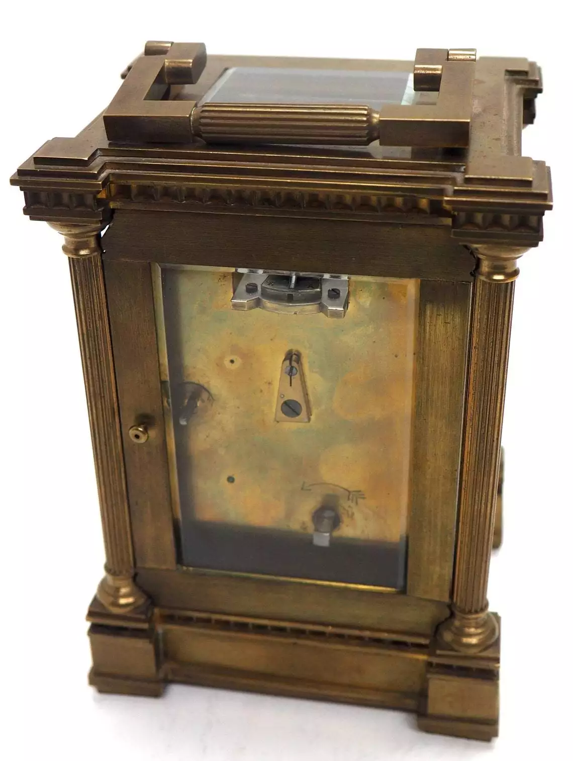 Rare French Carriage Clock With Sweeping Hands, view 7