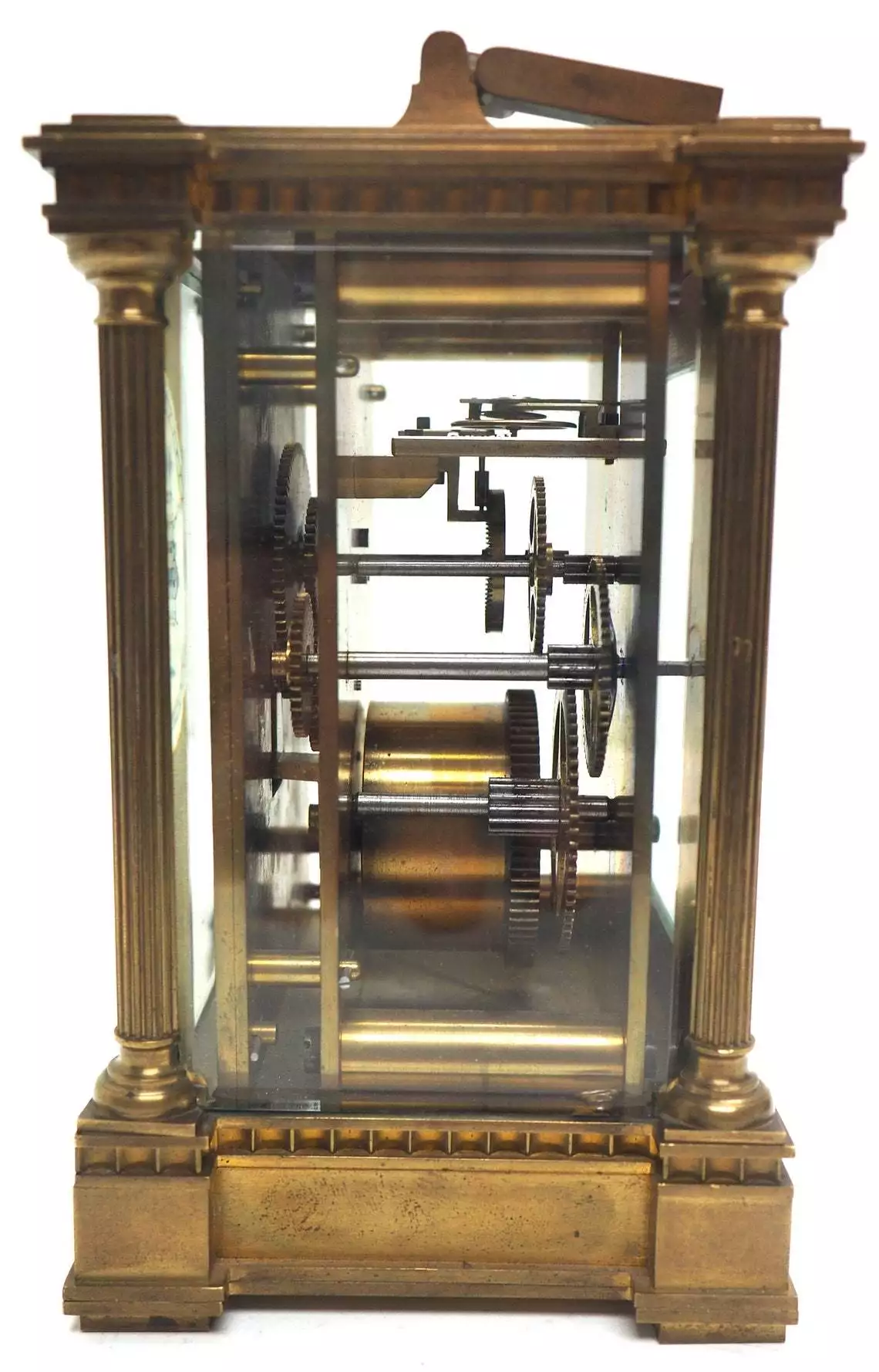 Rare French Carriage Clock With Sweeping Hands, view 8