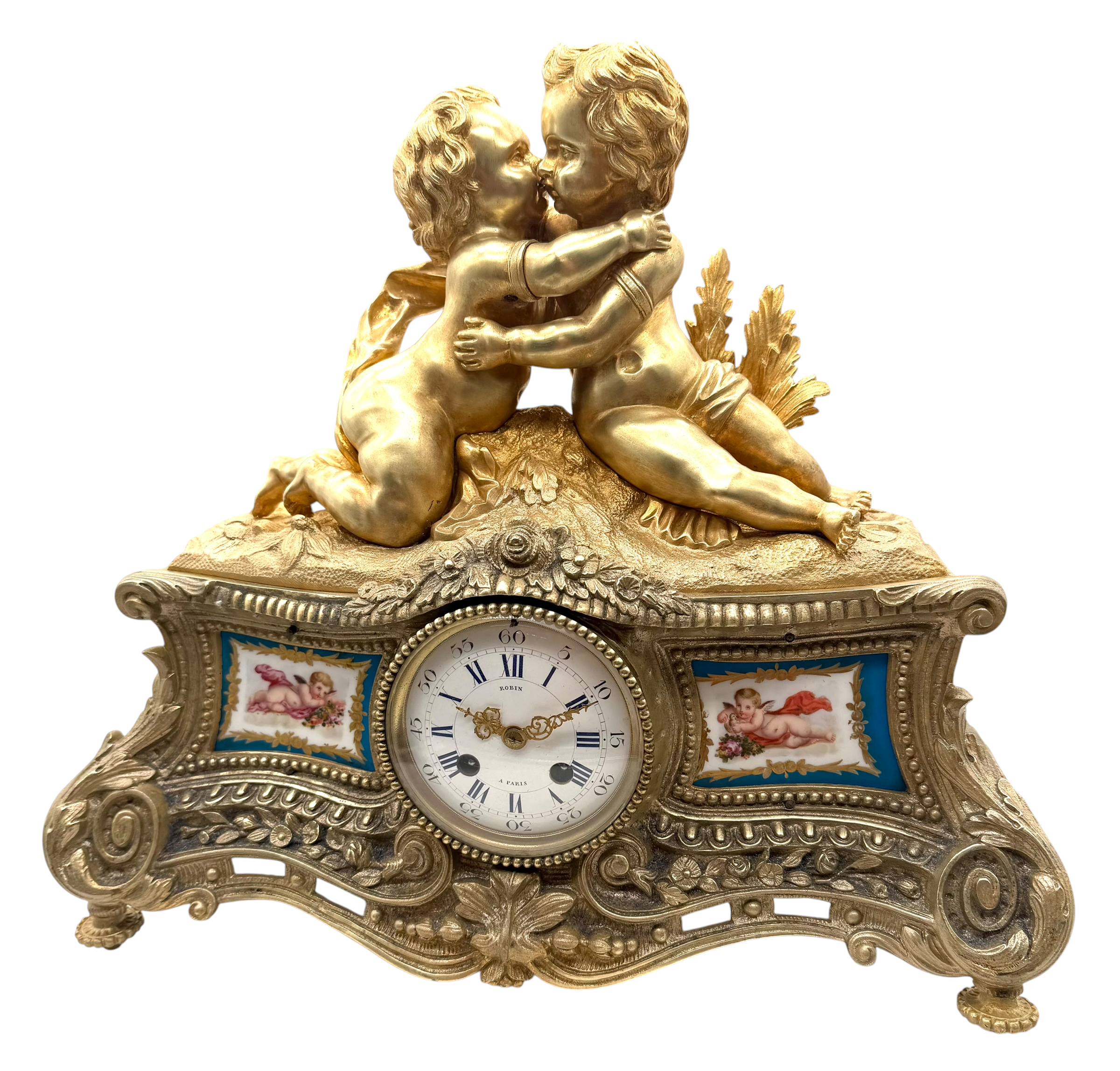 Bronze Ormolu Mantel Clock