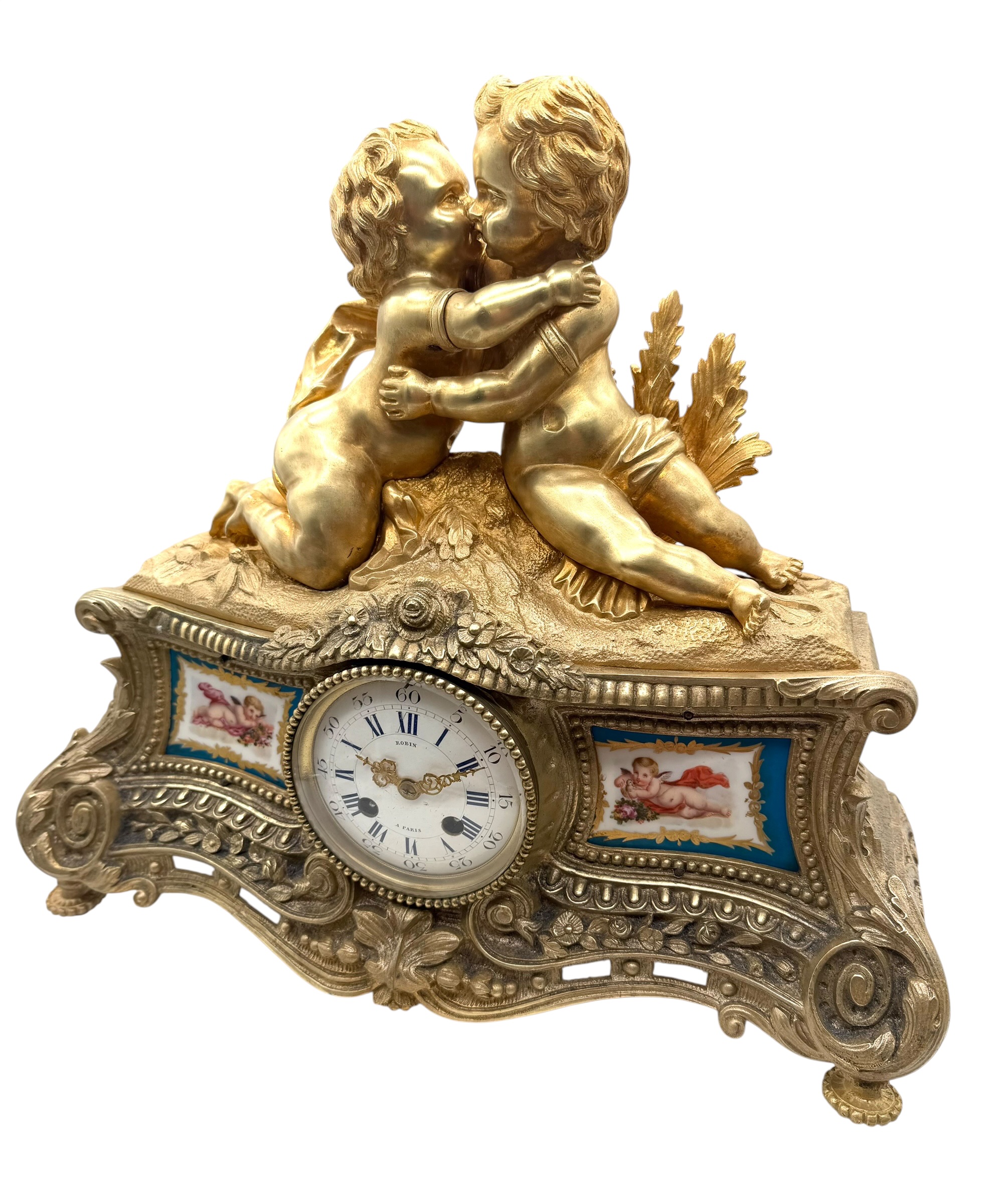 Bronze Ormolu Mantel Clock
