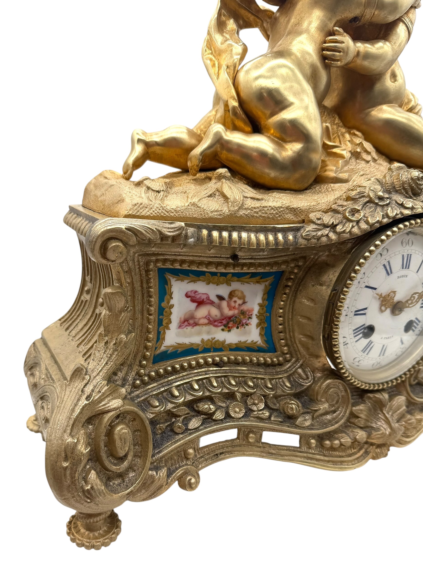 Bronze Ormolu Mantel Clock