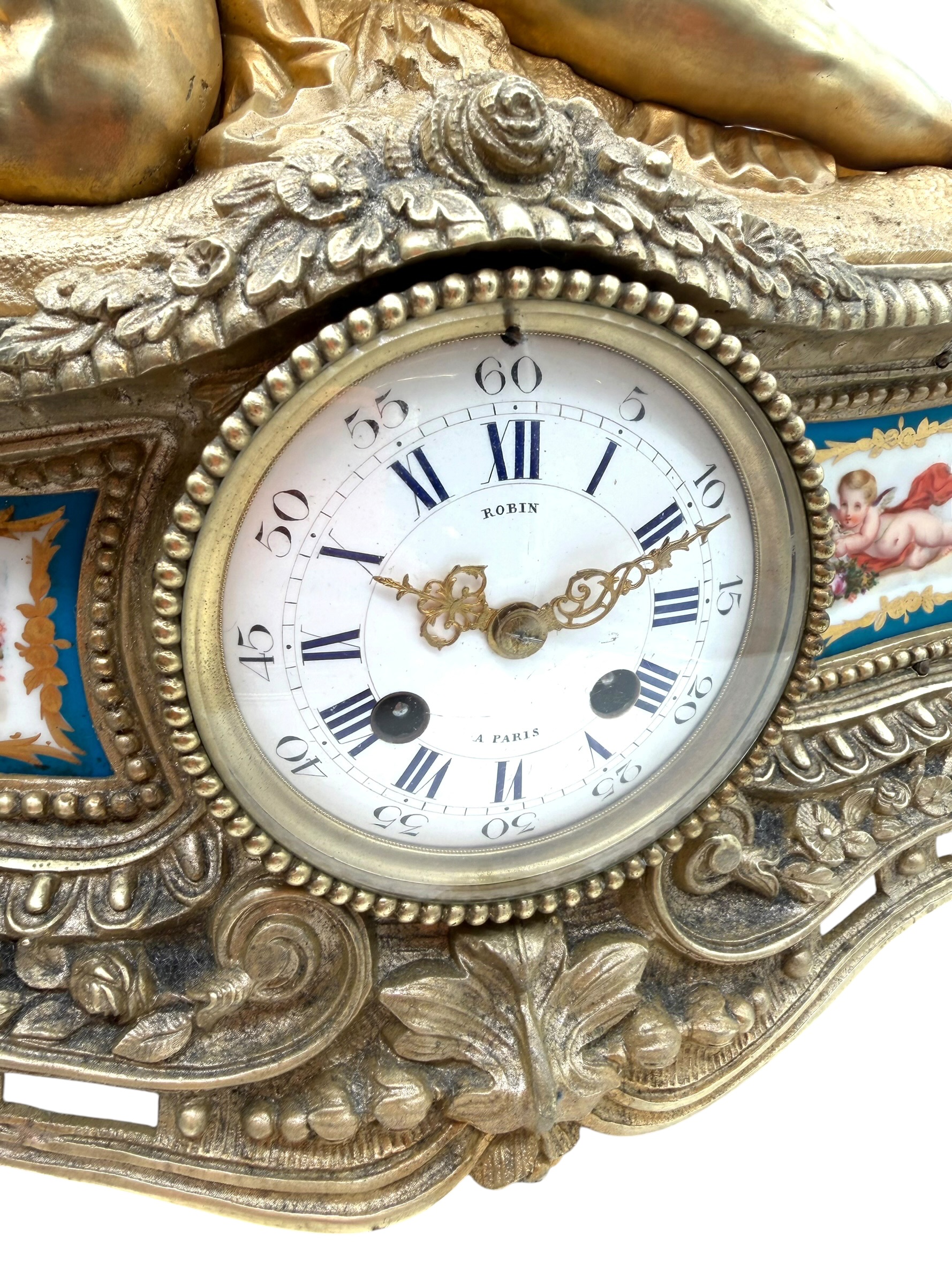 Bronze Ormolu Mantel Clock