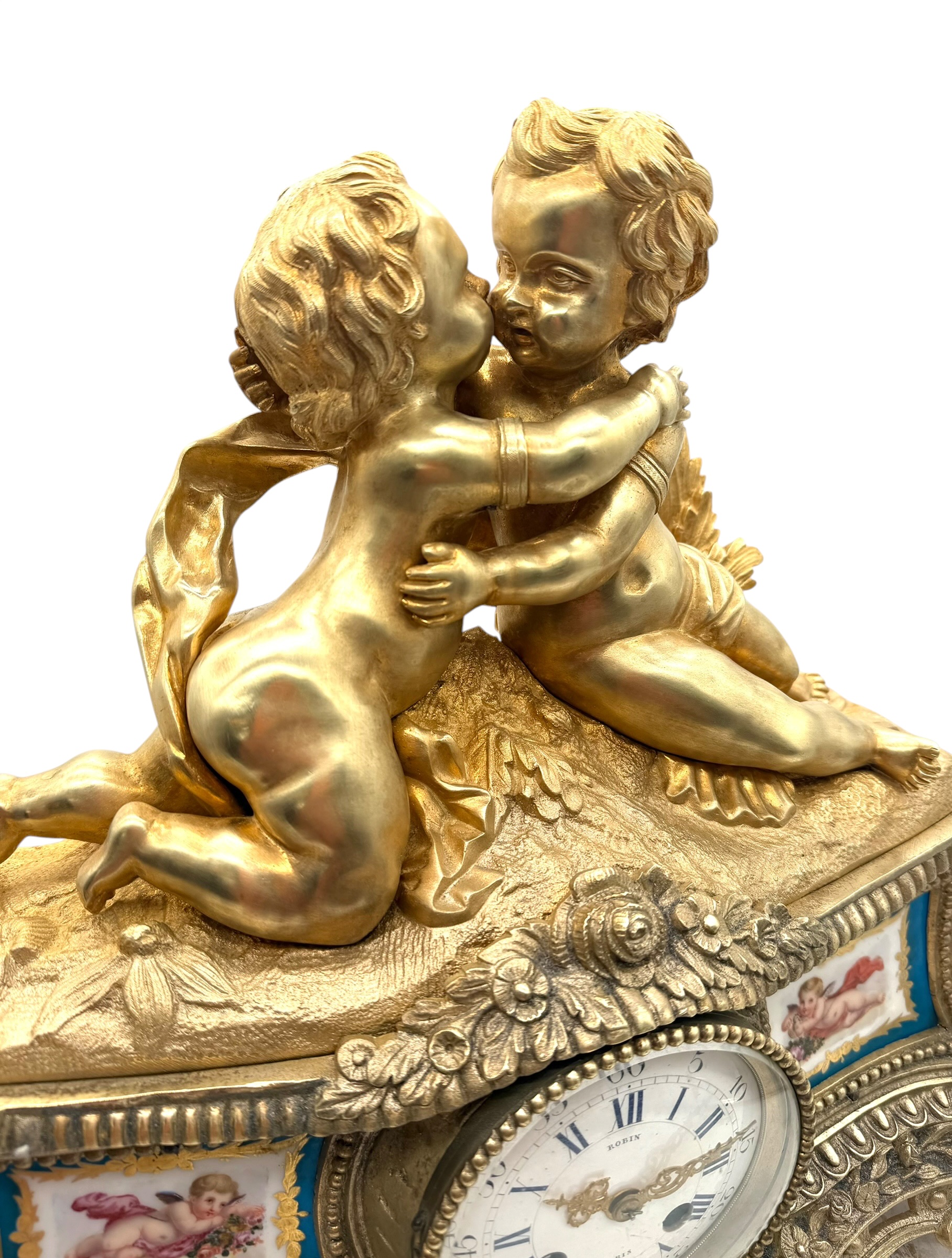 Bronze Ormolu Mantel Clock