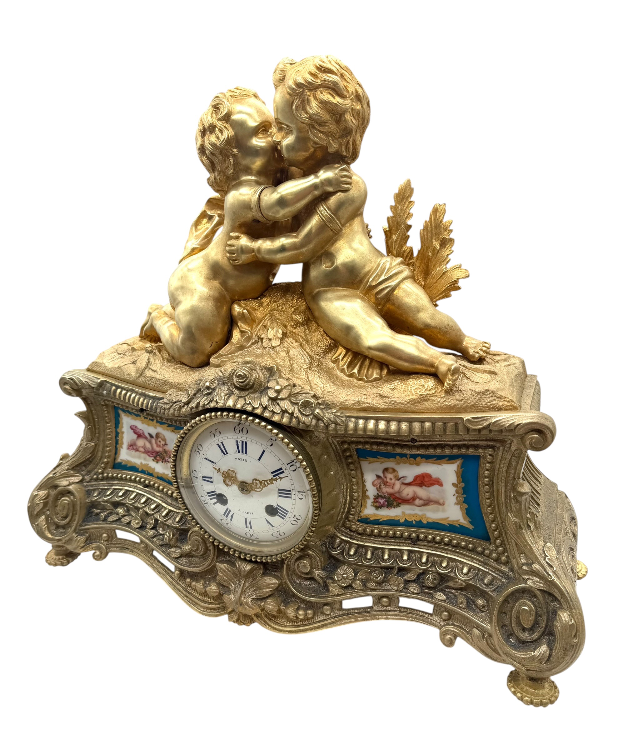 Bronze Ormolu Mantel Clock