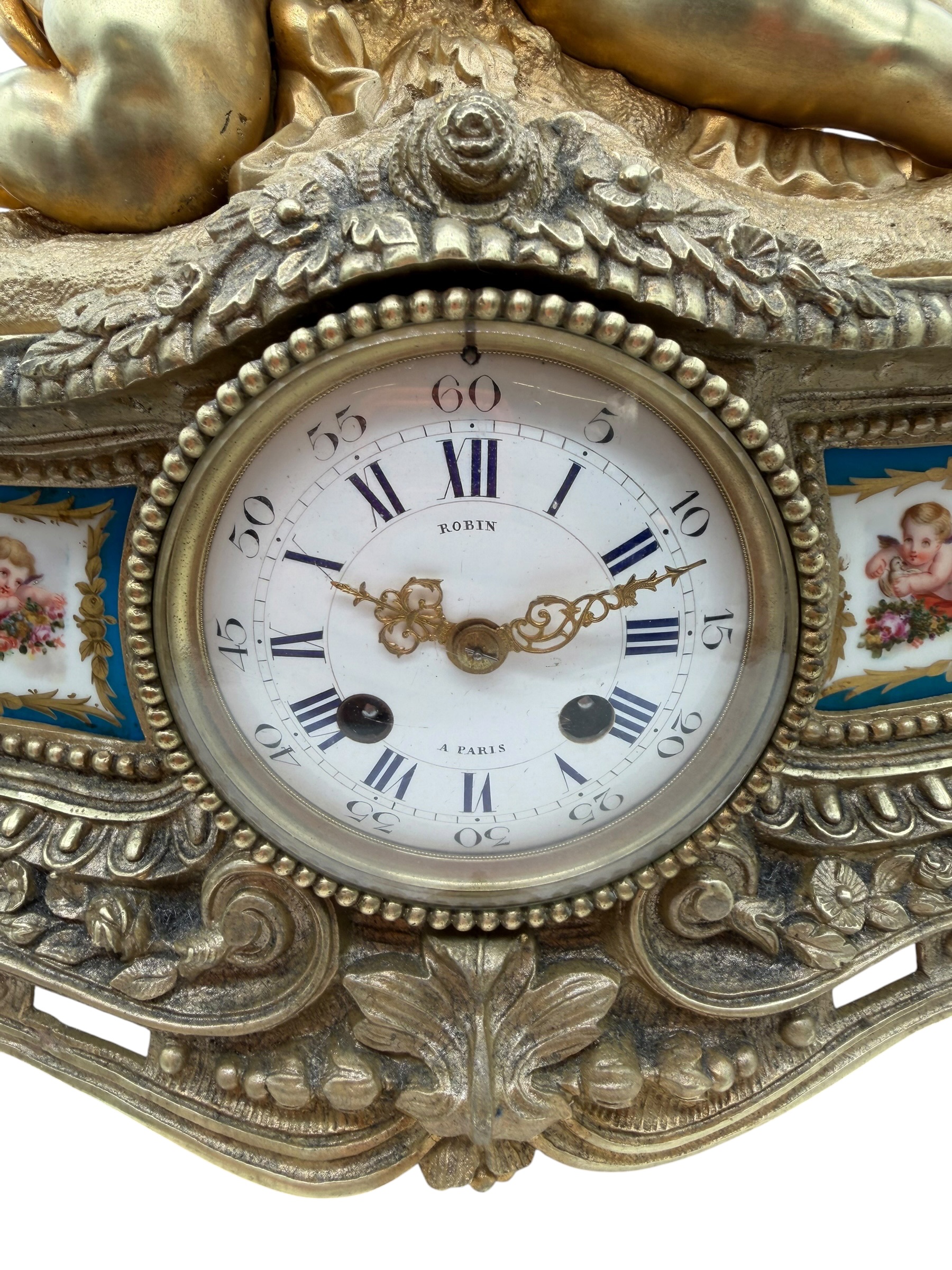 Bronze Ormolu Mantel Clock