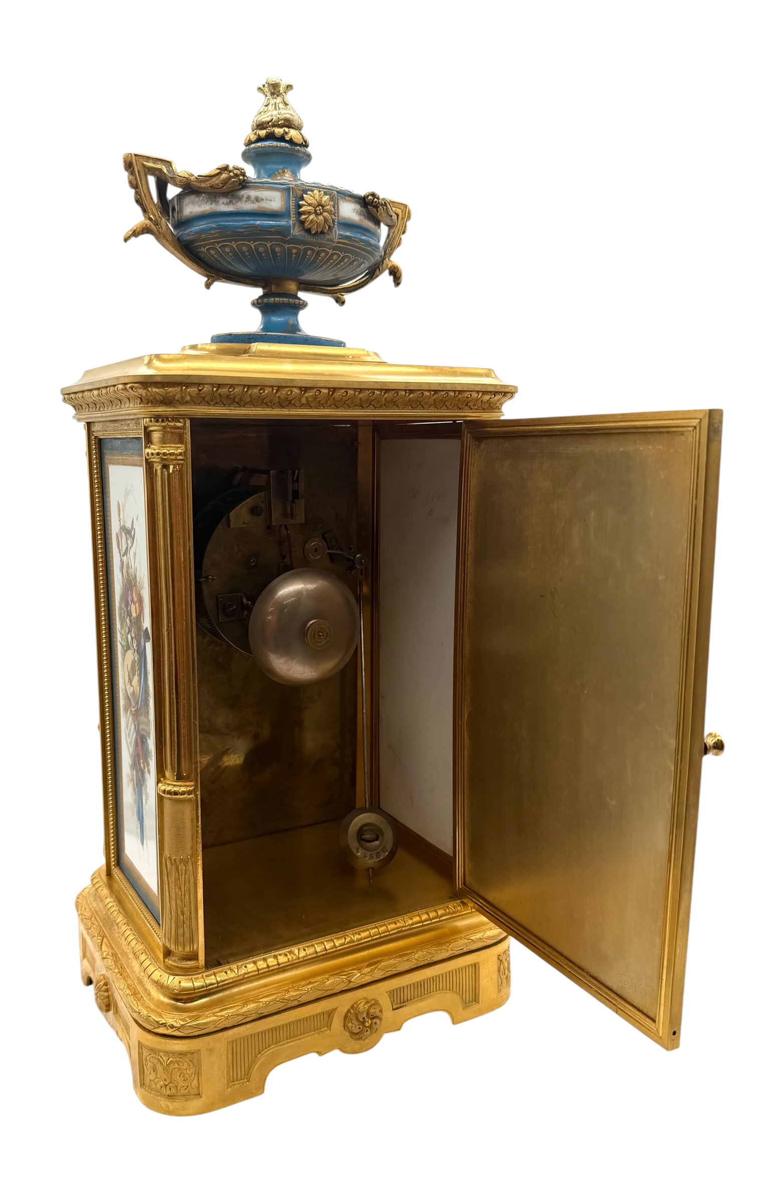 French 8-Day Bronze Ormolu Mantel Clock