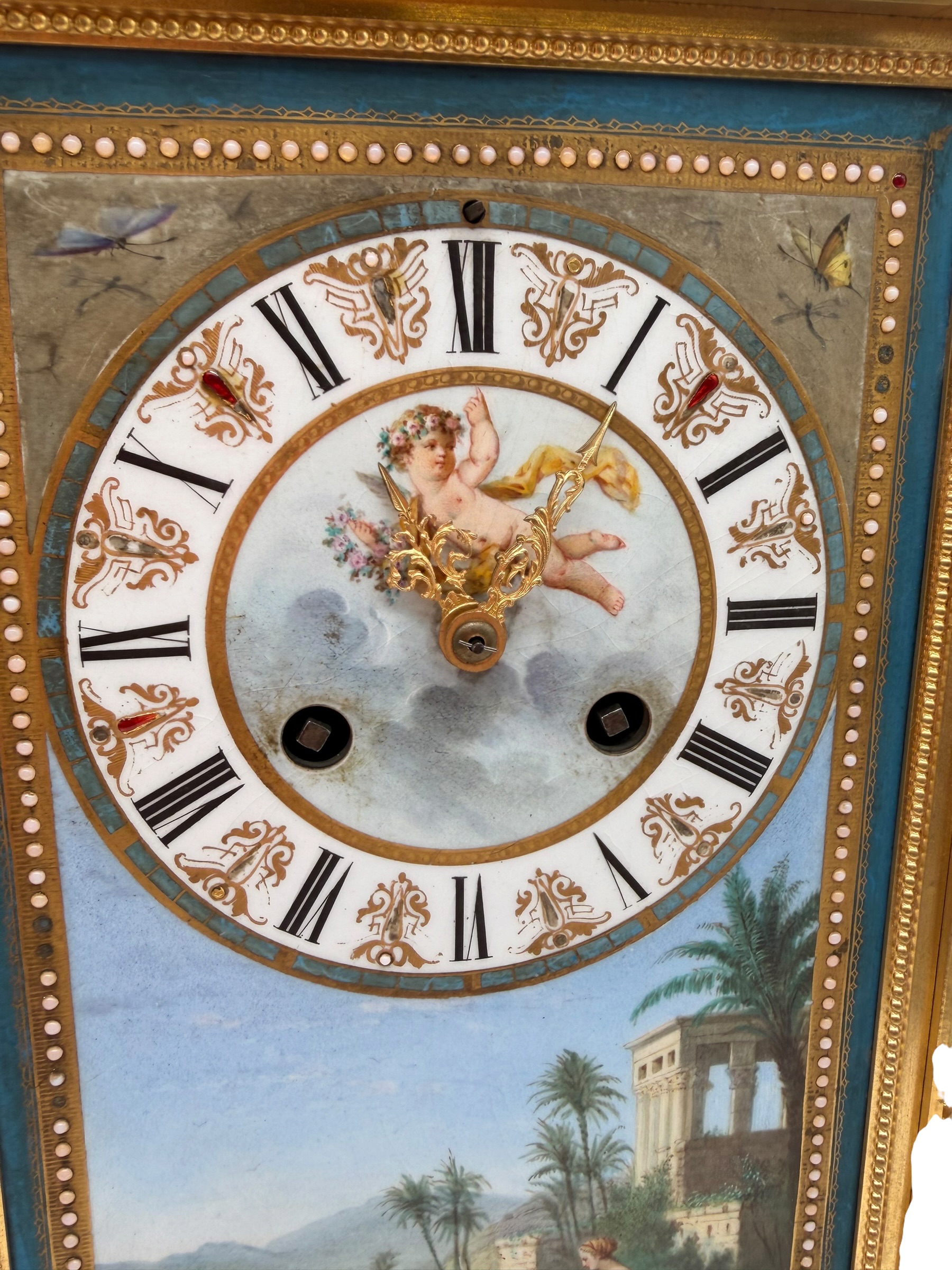 French 8-Day Bronze Ormolu Mantel Clock