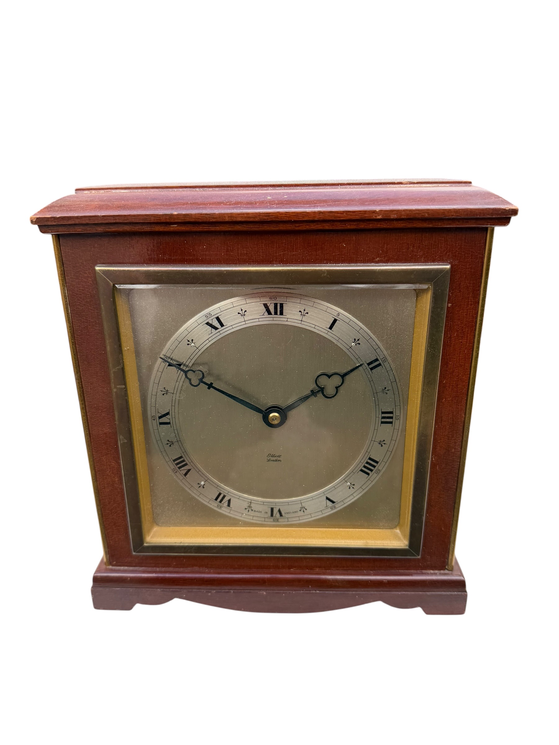Large Antique/Vintage Elliott of London Mahogany Mantel Clock – 8-Day Movement - Image 6