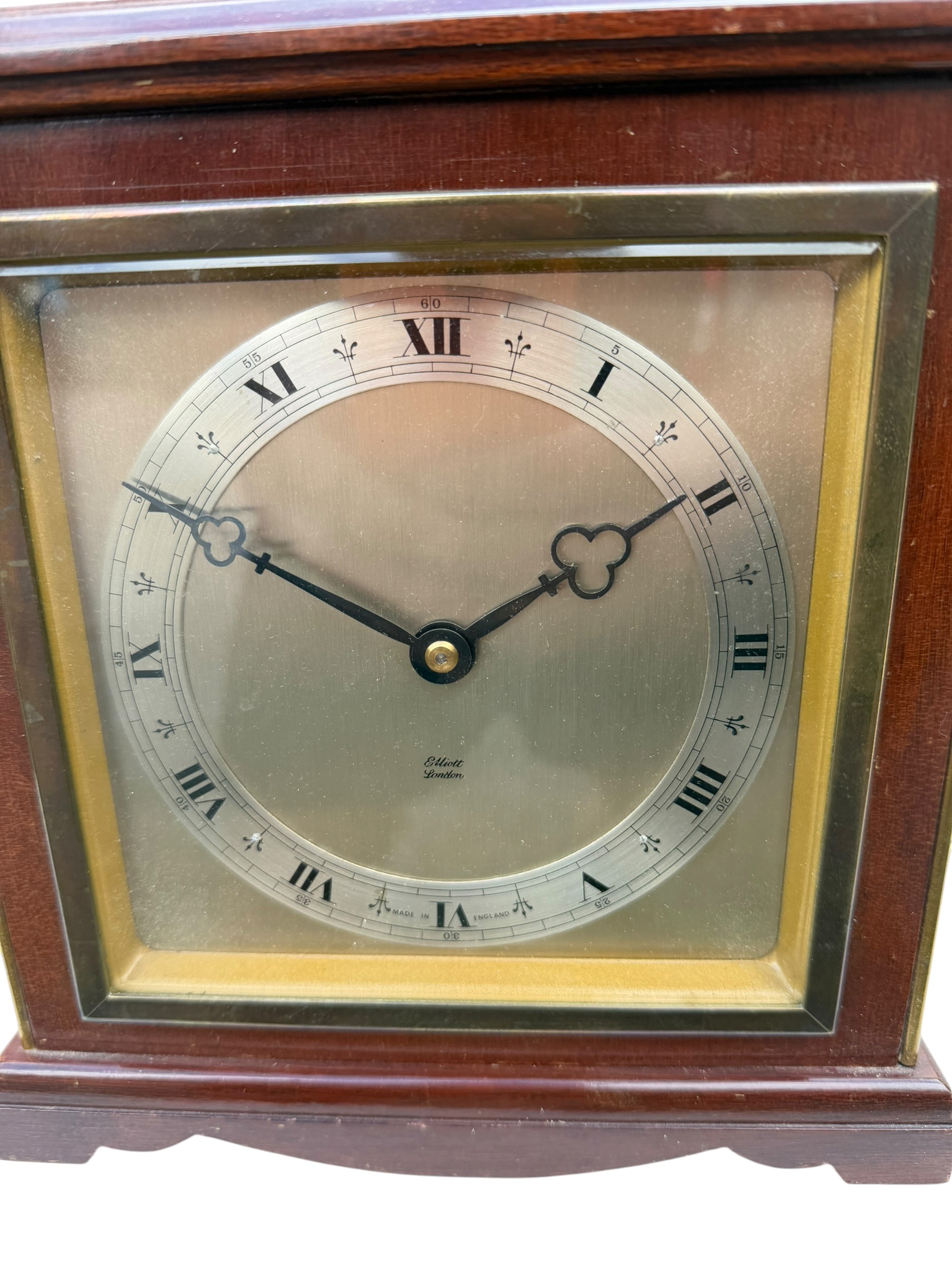 Large Antique/Vintage Elliott of London Mahogany Mantel Clock – 8-Day Movement - Image 5