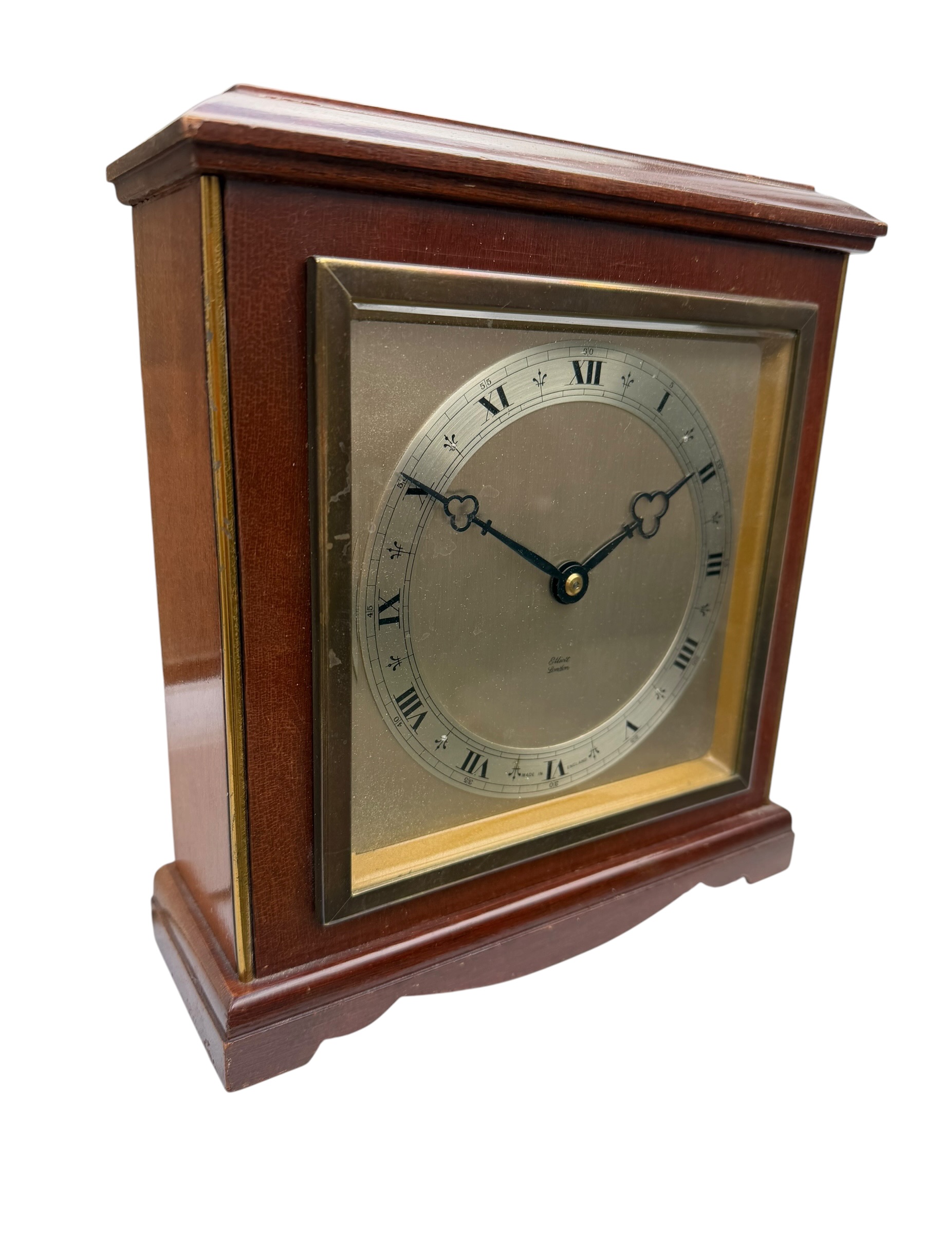 Large Antique/Vintage Elliott of London Mahogany Mantel Clock – 8-Day Movement - Image 4