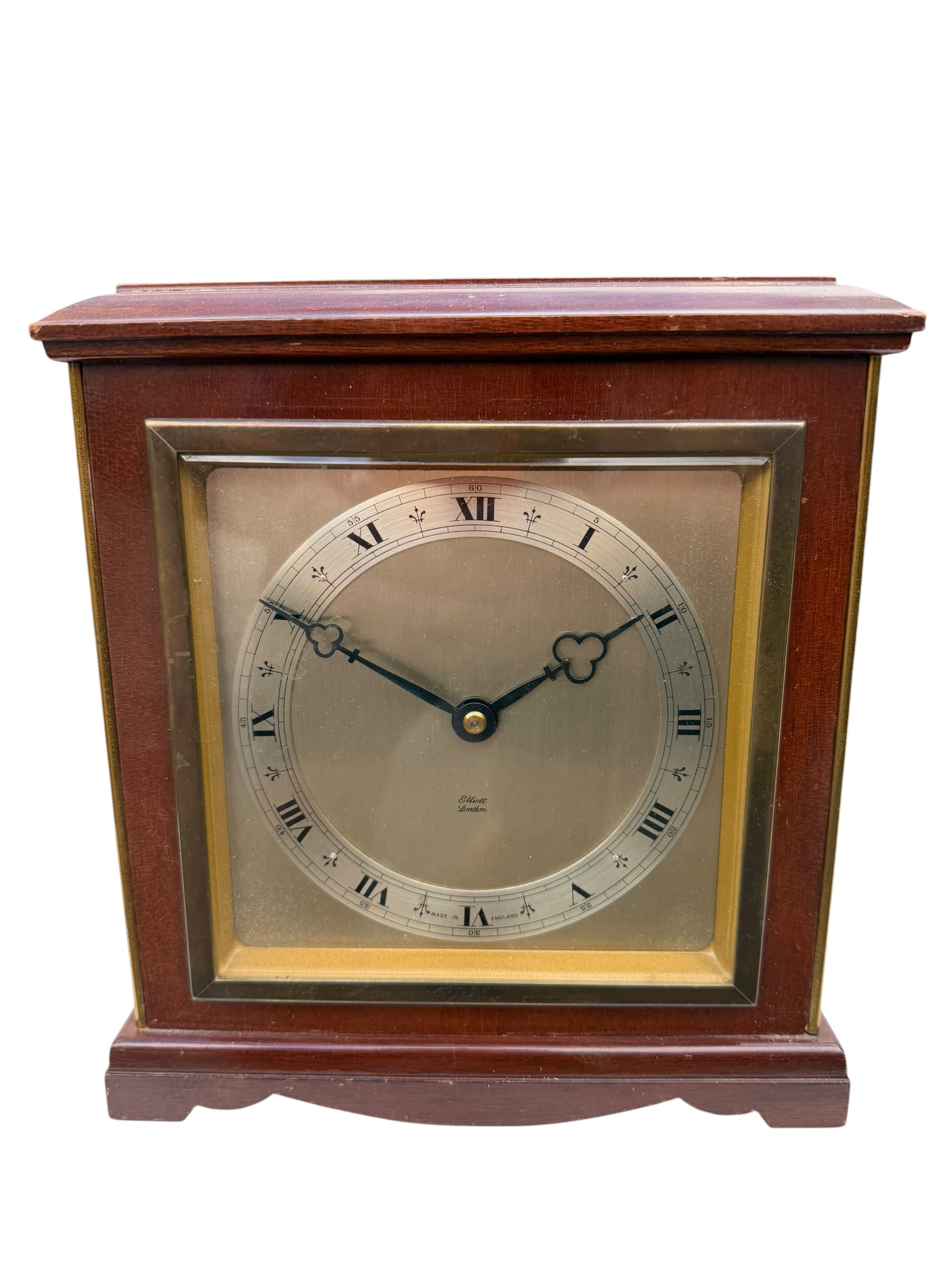 Large Antique/Vintage Elliott of London Mahogany Mantel Clock – 8-Day Movement - Image 3