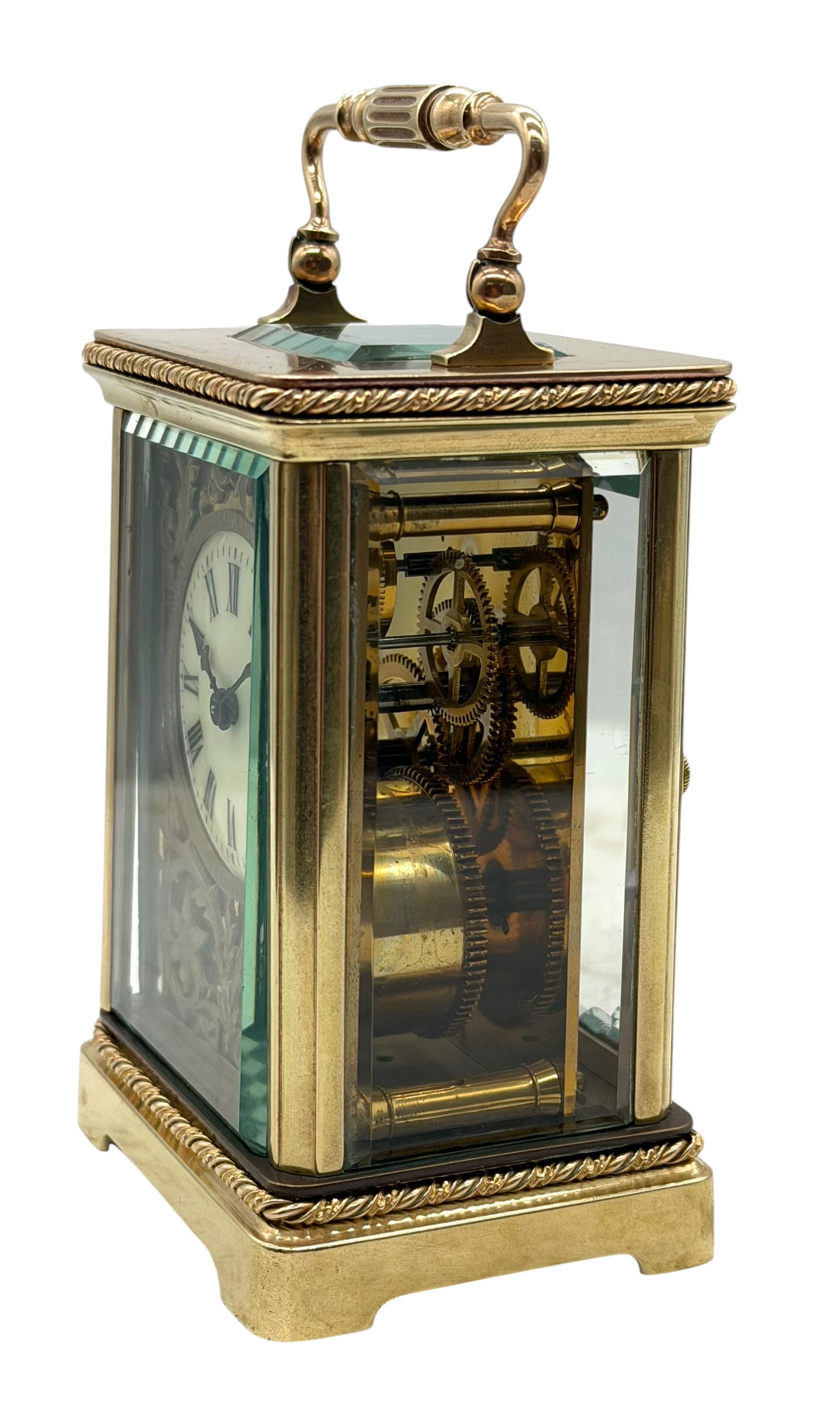 Fret work carriage clock